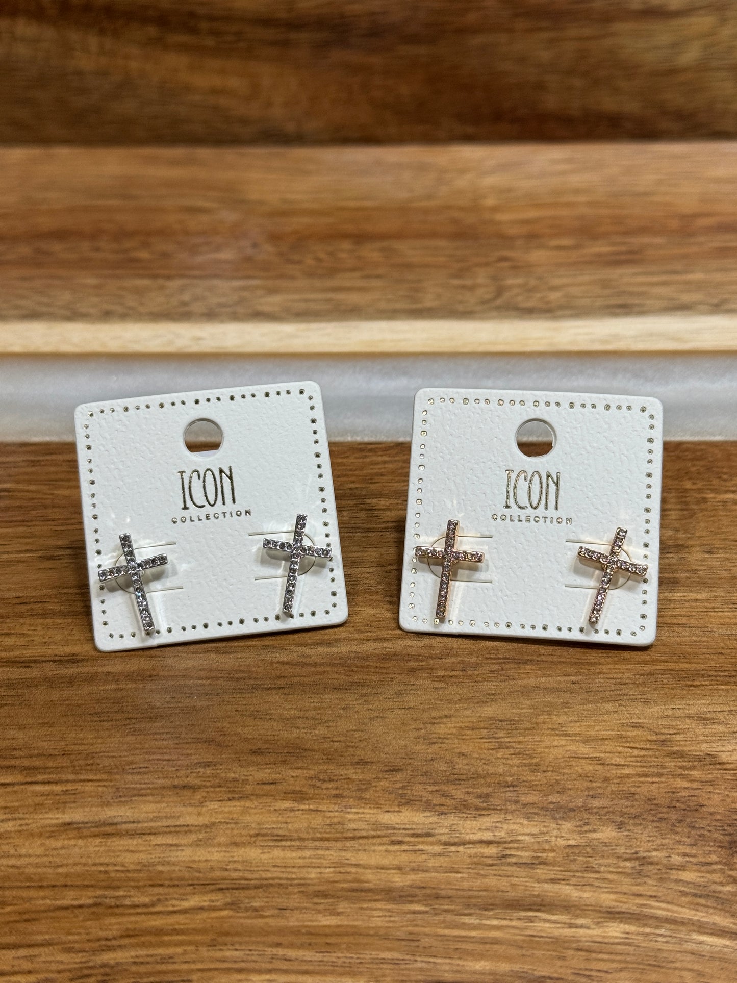 Silver & Gold Cross Earrings – Bold, Blessed, and Beautiful ✨