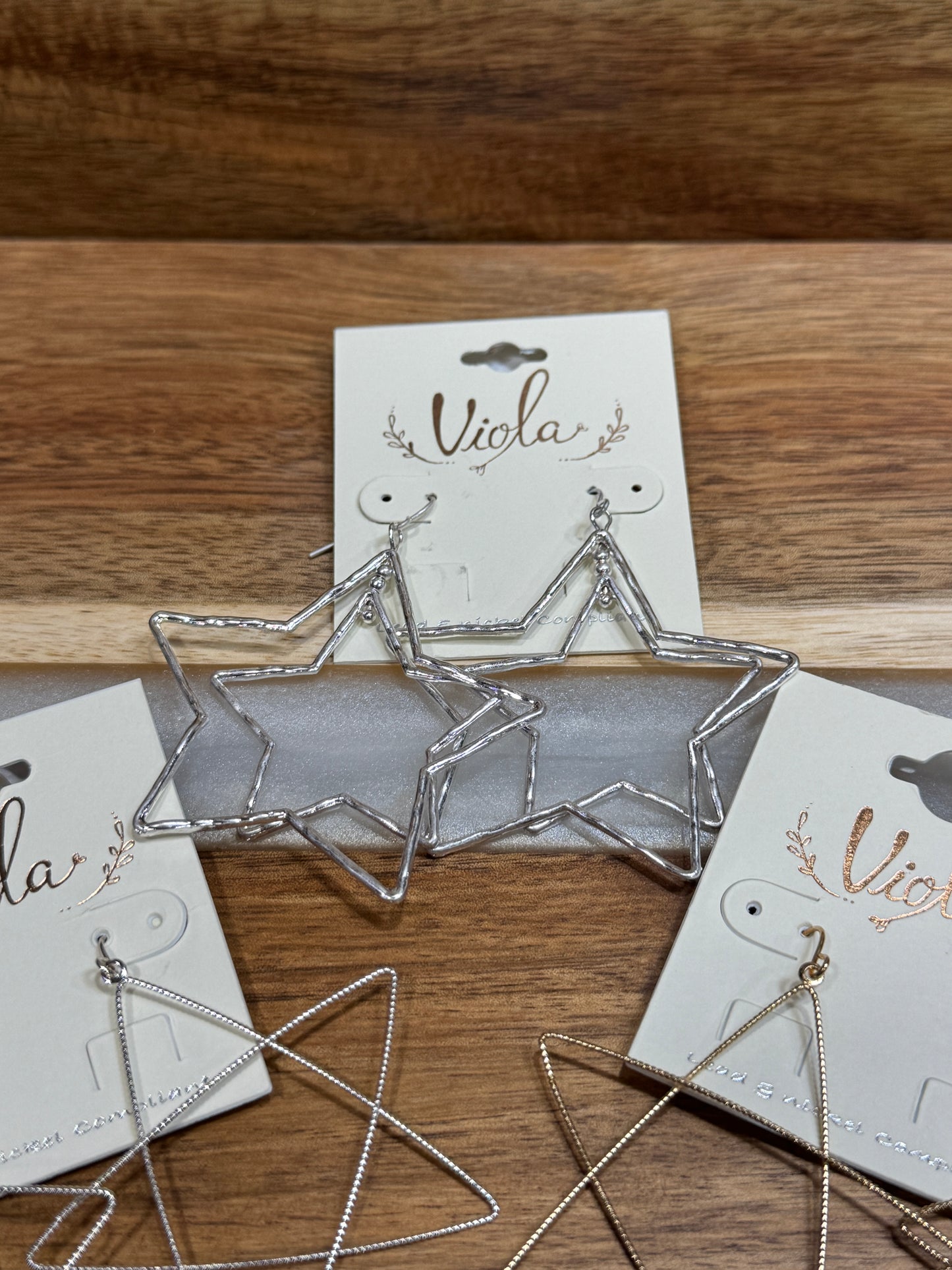 Stellar Hoops –Star-Shaped Hoop Earrings in Silver & Gold | Bold Celestial Statement Jewelry