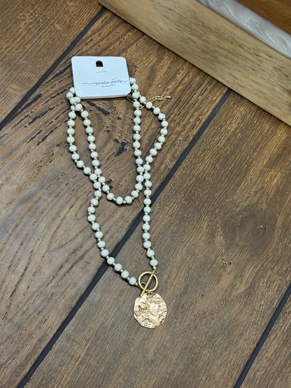“Basic Beady Necklace with round bead charms on chain”

“Bold statement bead chain necklace from B7 Boutique”

“Chunky bead charm necklace for fashion layering”
