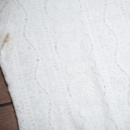 Champagne Lace Semi-Sheer Long Sleeve Top