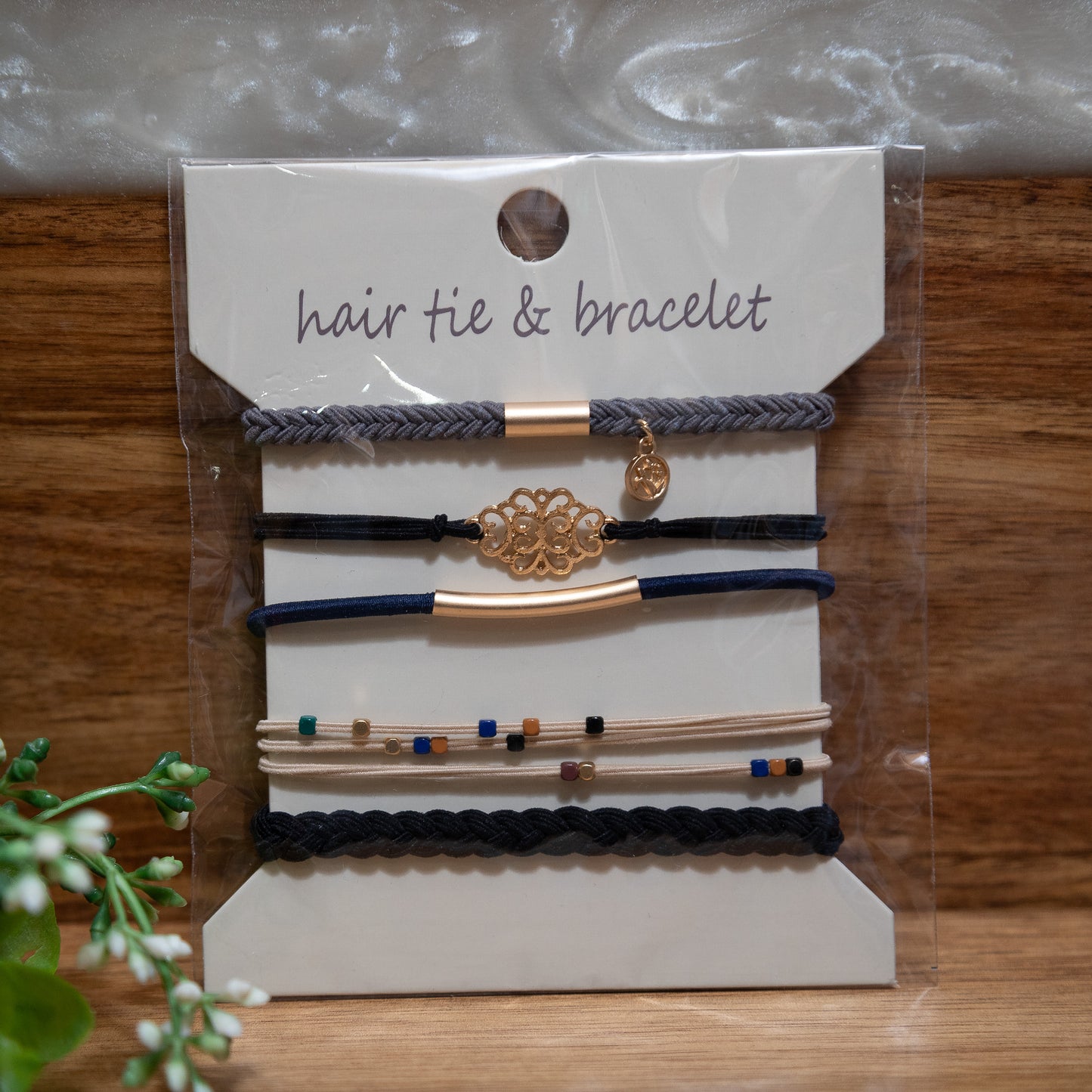 Chic Stretch Hair Tie Bracelet Set