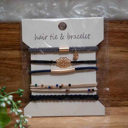 Chic Stretch Hair Tie Bracelet Set
