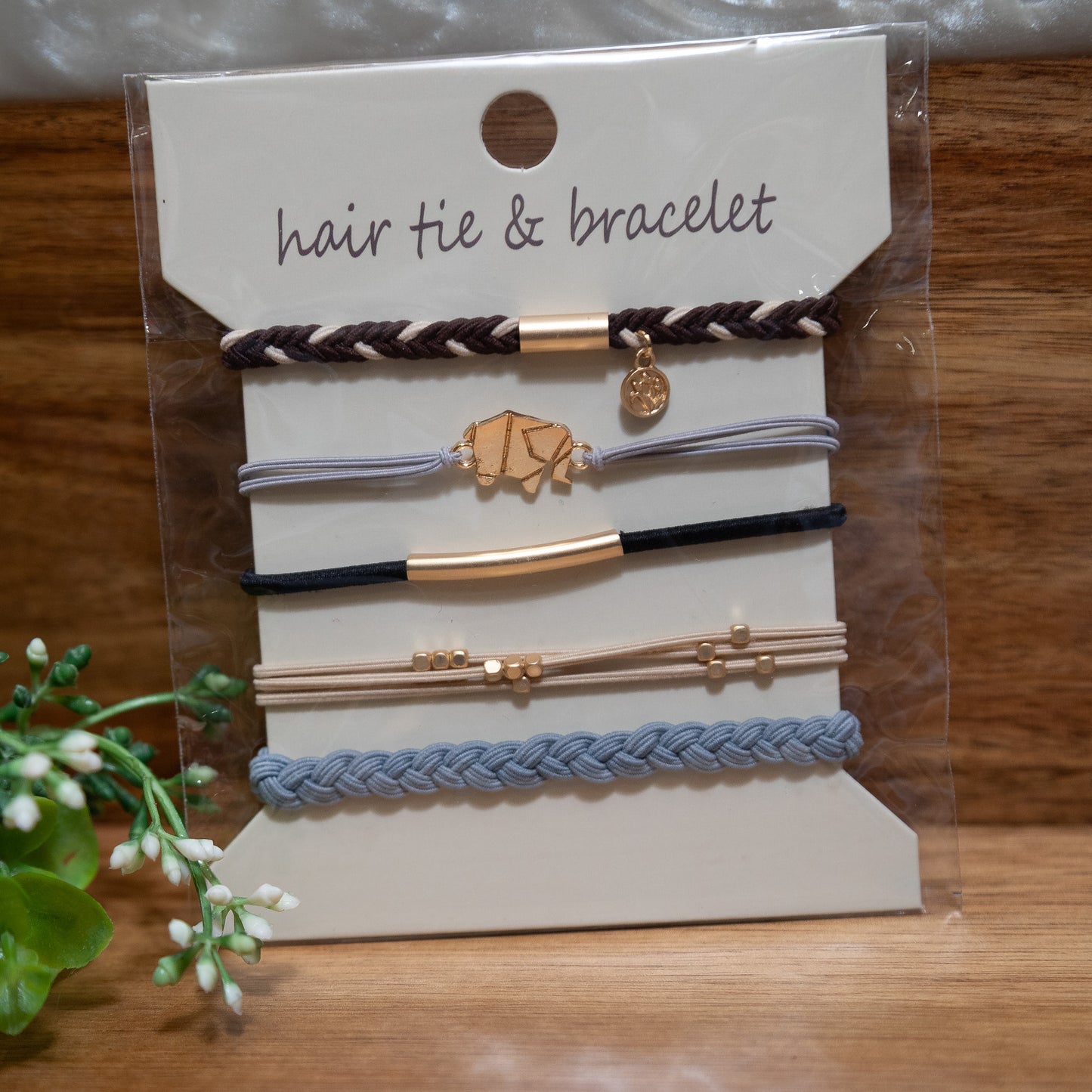 Chic Stretch Hair Tie Bracelet Set