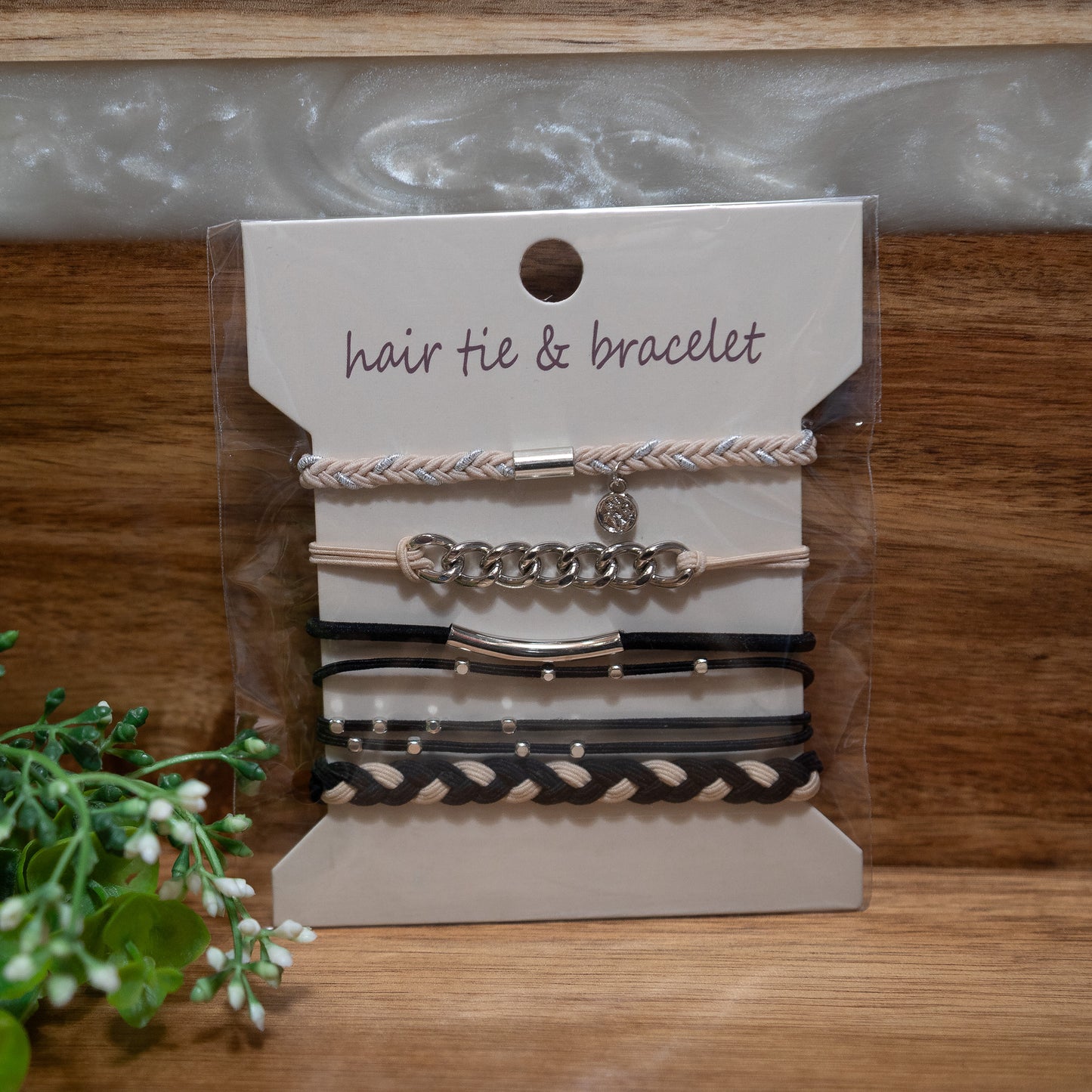 Chic Stretch Hair Tie Bracelet Set