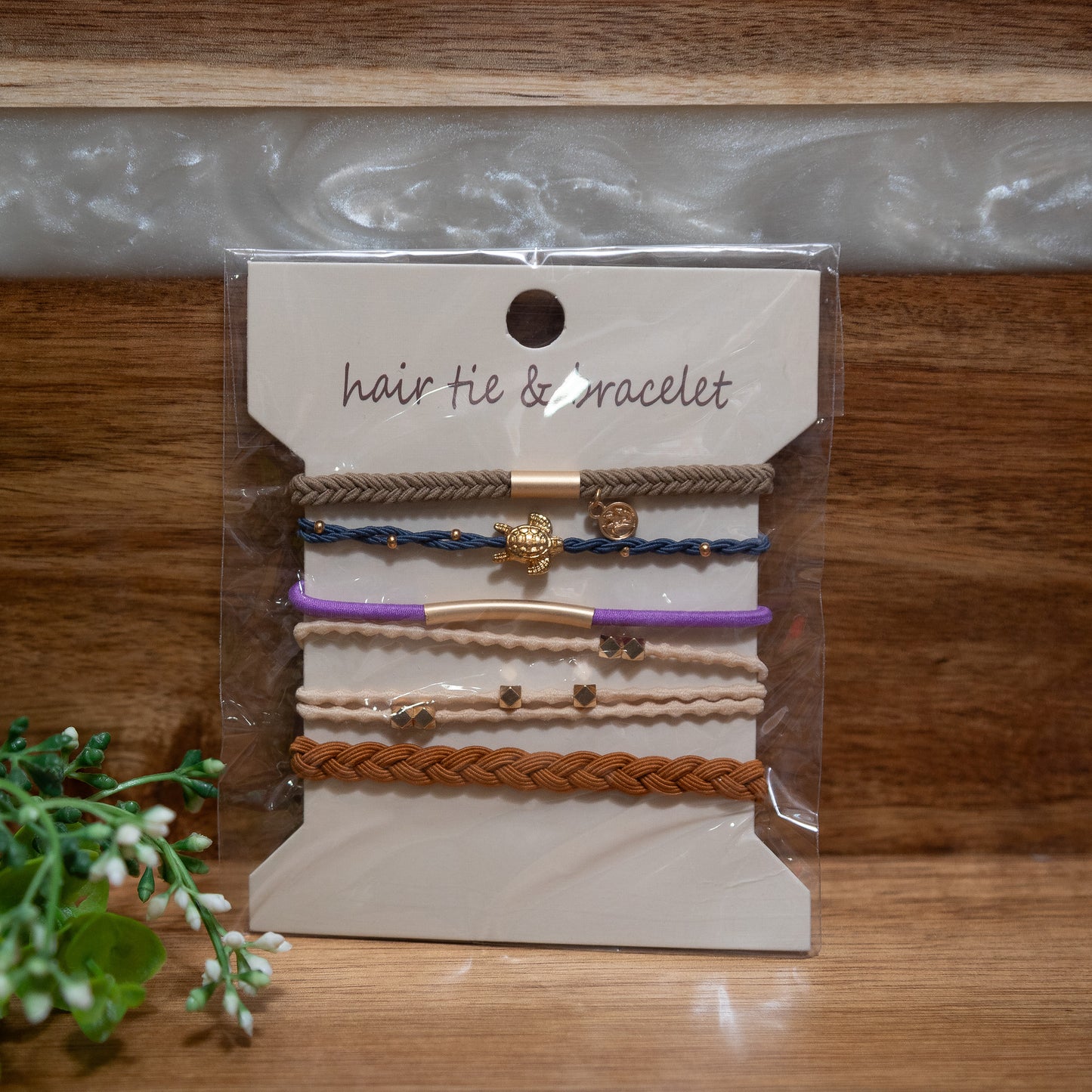 Chic Stretch Hair Tie Bracelet Set