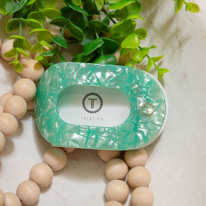 Large Flat Round Teleties Clip