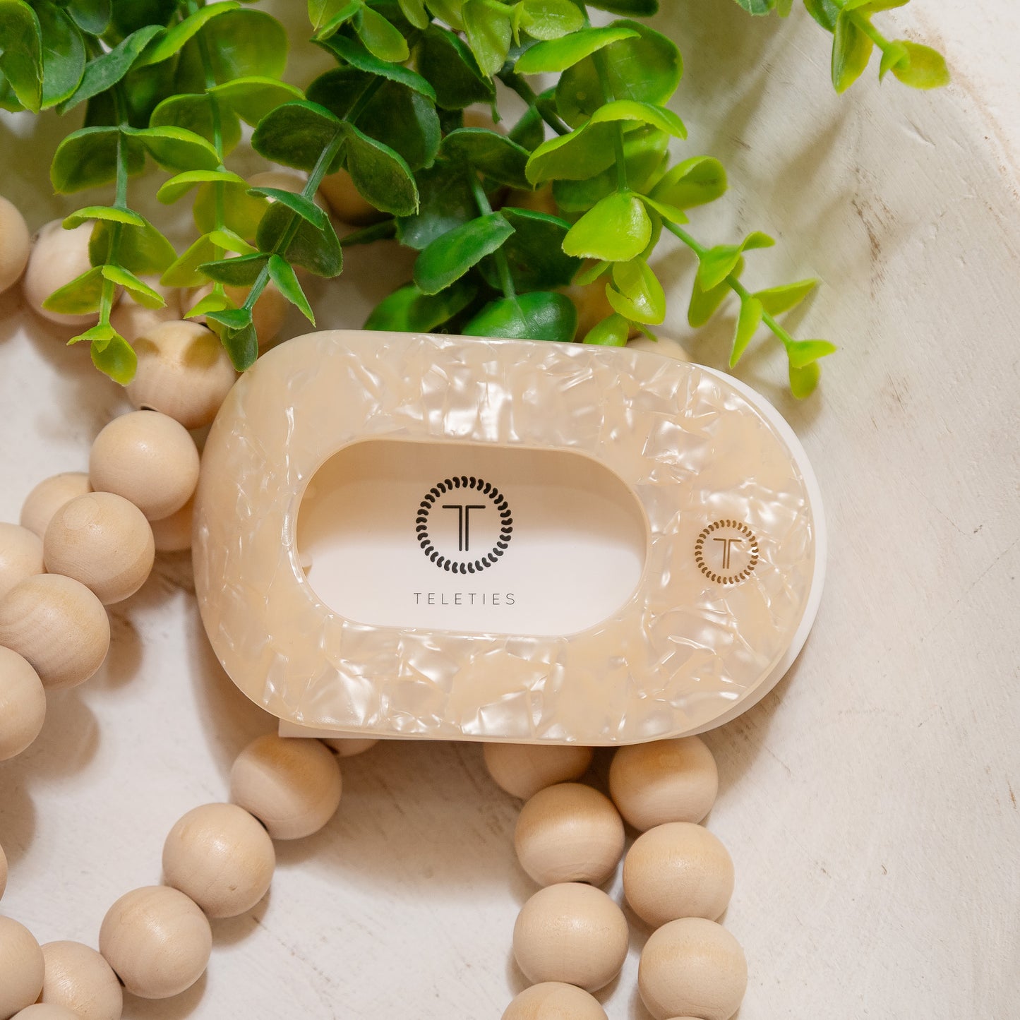 Large Flat Round Teleties Clip