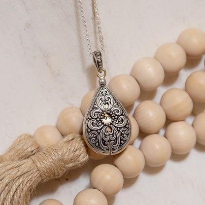 Blessed Heart Locket Necklace Collection ✨ – Hinged Teardrop Message Pendant Necklaces (3 Styles)