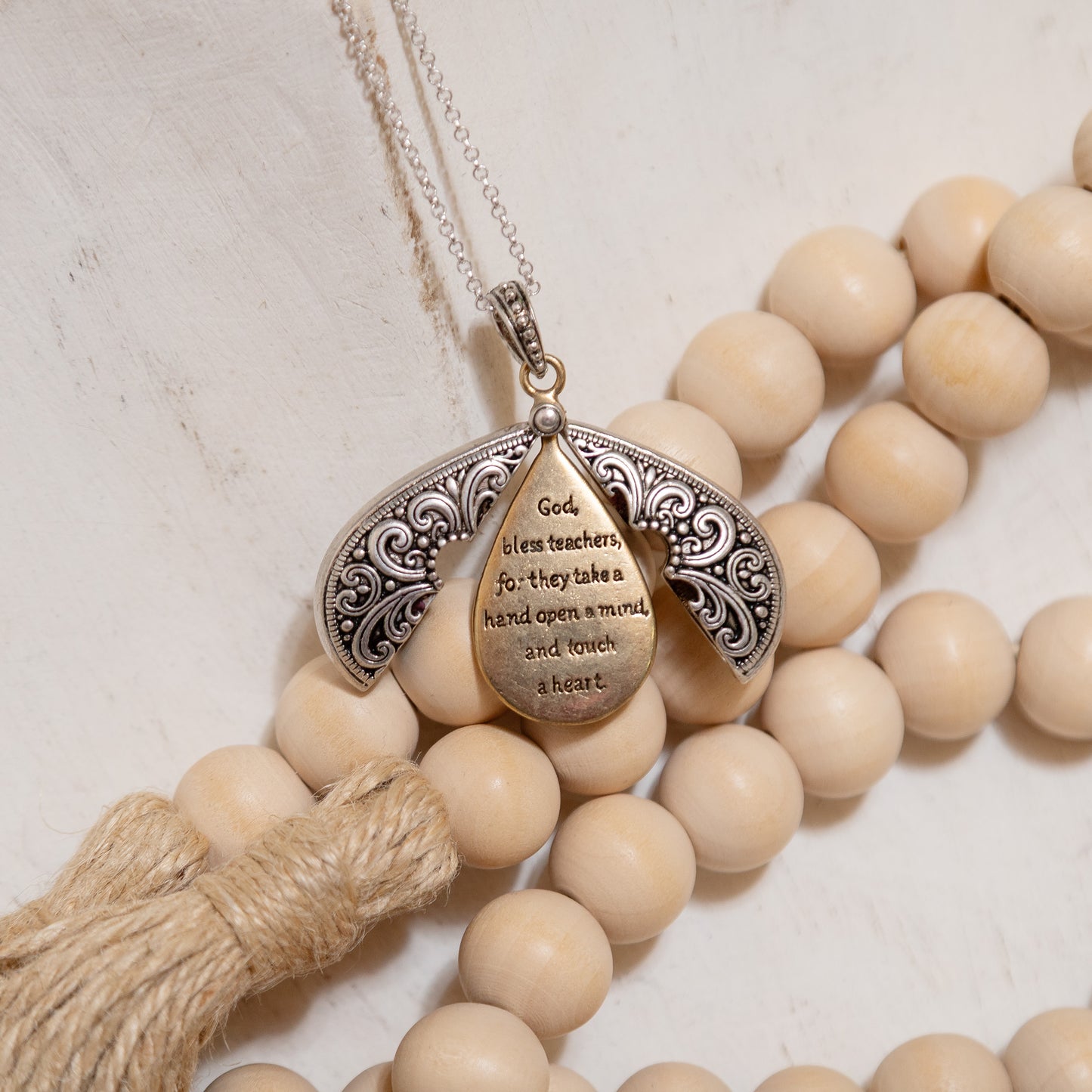 Blessed Heart Locket Necklace Collection ✨ – Hinged Teardrop Message Pendant Necklaces (3 Styles)