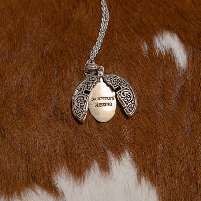Blessed Heart Locket Necklace Collection ✨ – Hinged Teardrop Message Pendant Necklaces (3 Styles)