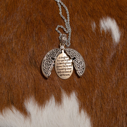 Blessed Heart Locket Necklace Collection ✨ – Hinged Teardrop Message Pendant Necklaces (3 Styles)