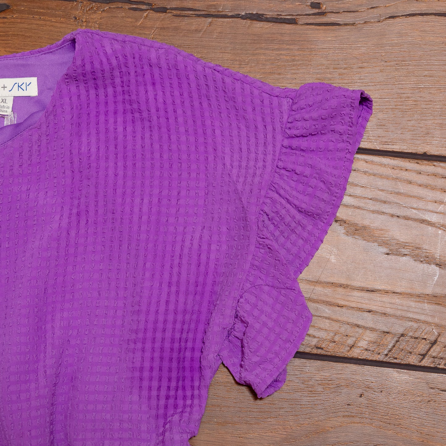 The “Violet Daydream” Tiered Waffle Dress