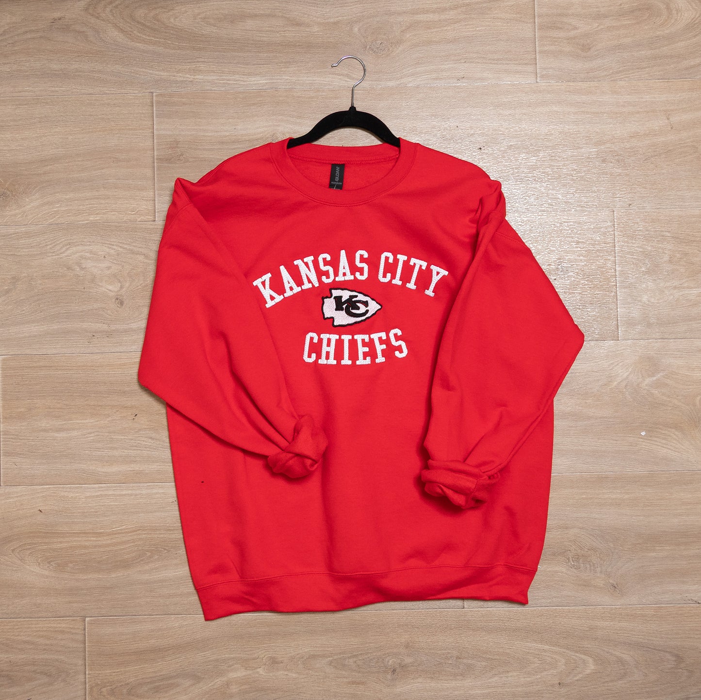 Kansas City Chiefs Fully Embroidered Crewneck Sweatshirt