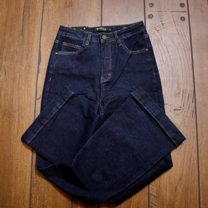 Lucky & Blessed Trouser Jeans – Dark Wash, Mid Rise, 31” Inseam