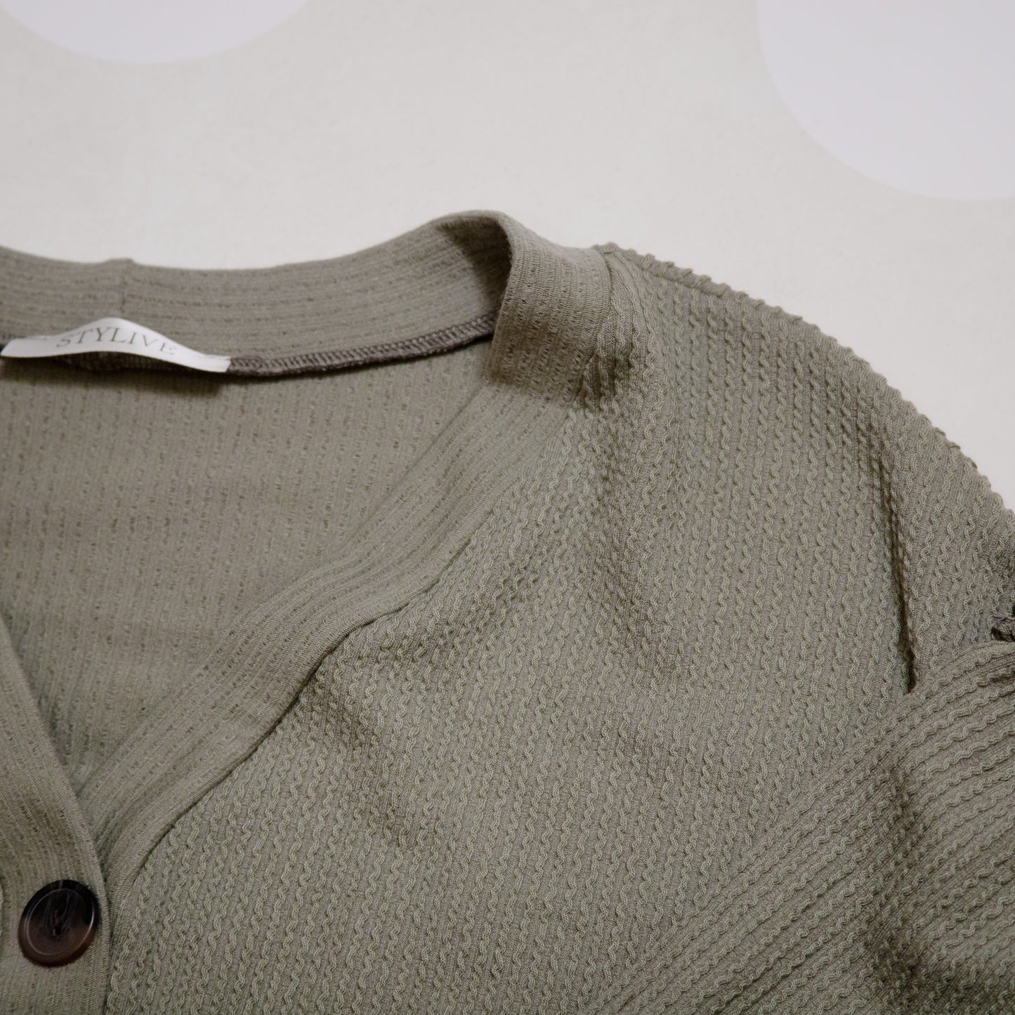 The Cozy Confidence Button Front Top by Stylive