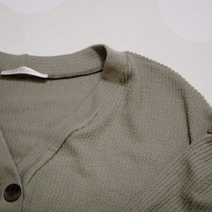 The Cozy Confidence Button Front Top by Stylive