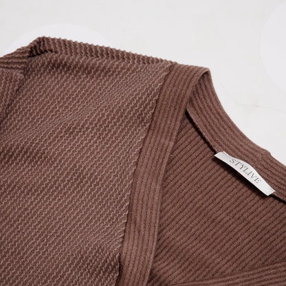The Cozy Confidence Button Front Top by Stylive