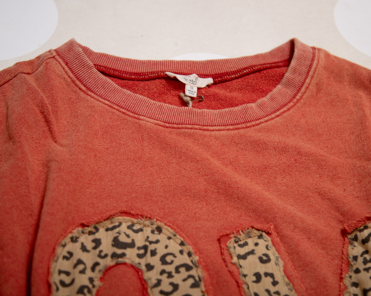 Love Patch Washed Terry Pullover – Relaxed Fit Boutique Sweatshirt