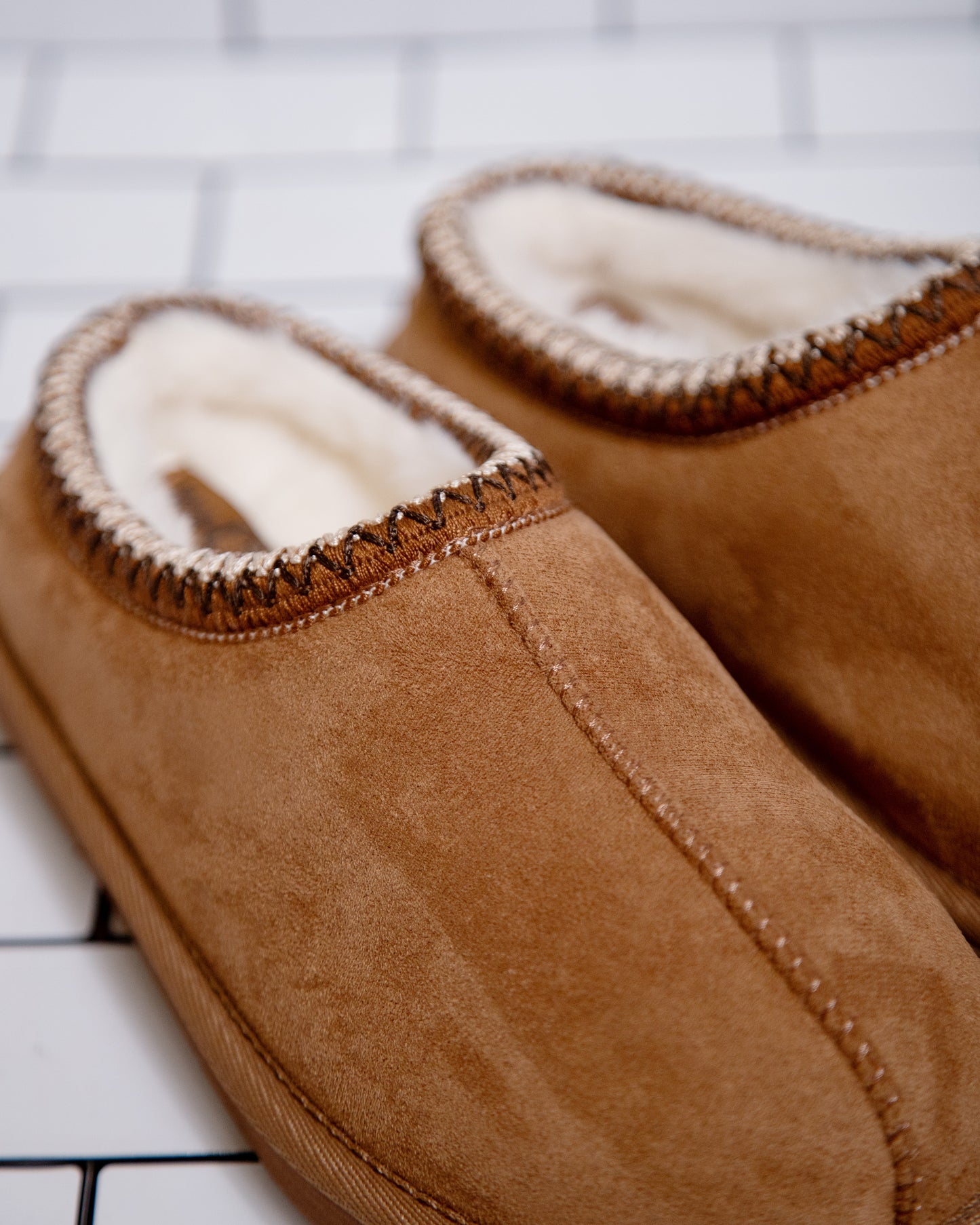 Plush Comfort Clogs by Very G — Black, Tan & Cream