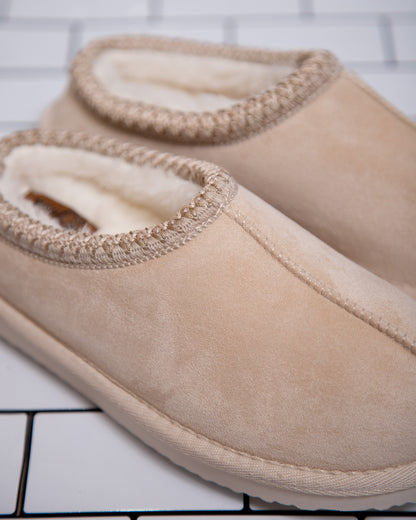 Plush Comfort Clogs by Very G — Black, Tan & Cream