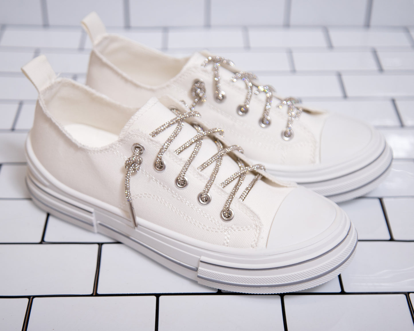 Very G Glitter Laced Slip-On Sneakers – Sparkly Everyday Comfort