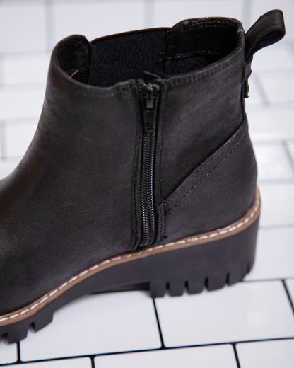 Black Platform Chelsea Boots – Chunky Sole Ankle Booties by Very G