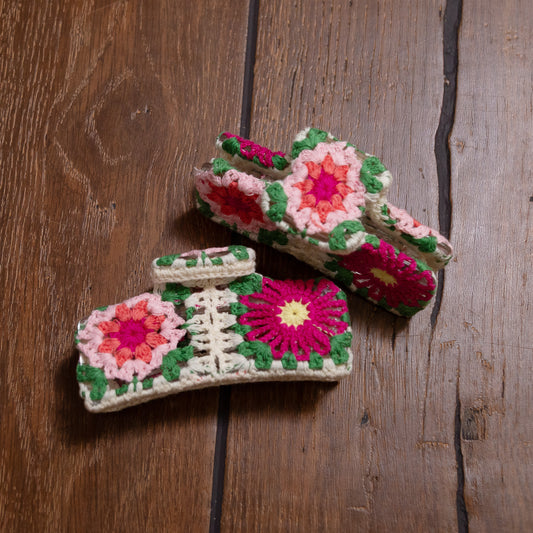 Crochet Hair Clips – Handmade Textured Hair Accessories for All Ages