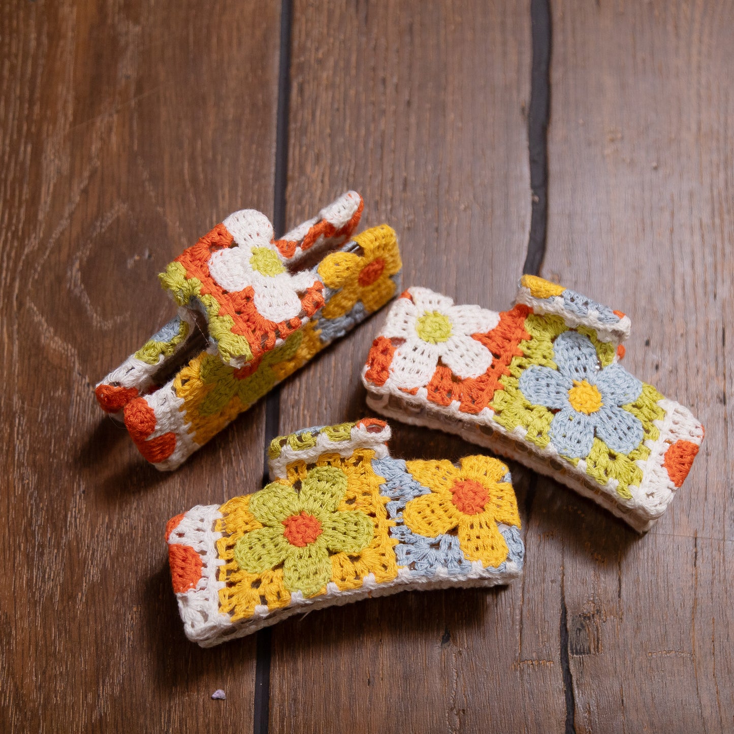 Crochet Hair Clips – Handmade Textured Hair Accessories for All Ages