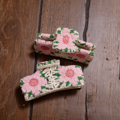 Crochet Hair Clips – Handmade Textured Hair Accessories for All Ages