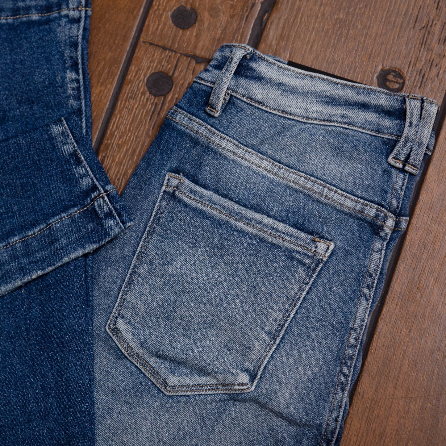 Lucky & Blessed Trouser Jeans – Dark Wash, High Rise, 33.5” Inseam JE270
