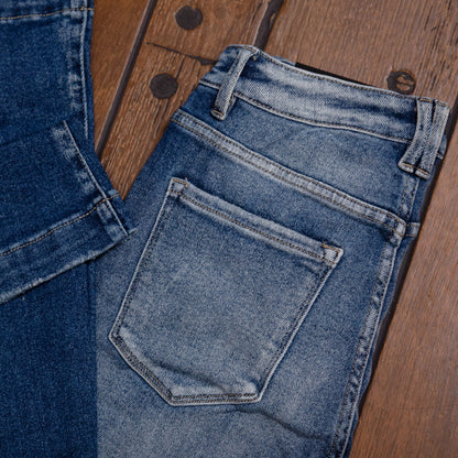 Lucky & Blessed Trouser Jeans – Dark Wash, High Rise, 33.5” Inseam JE270