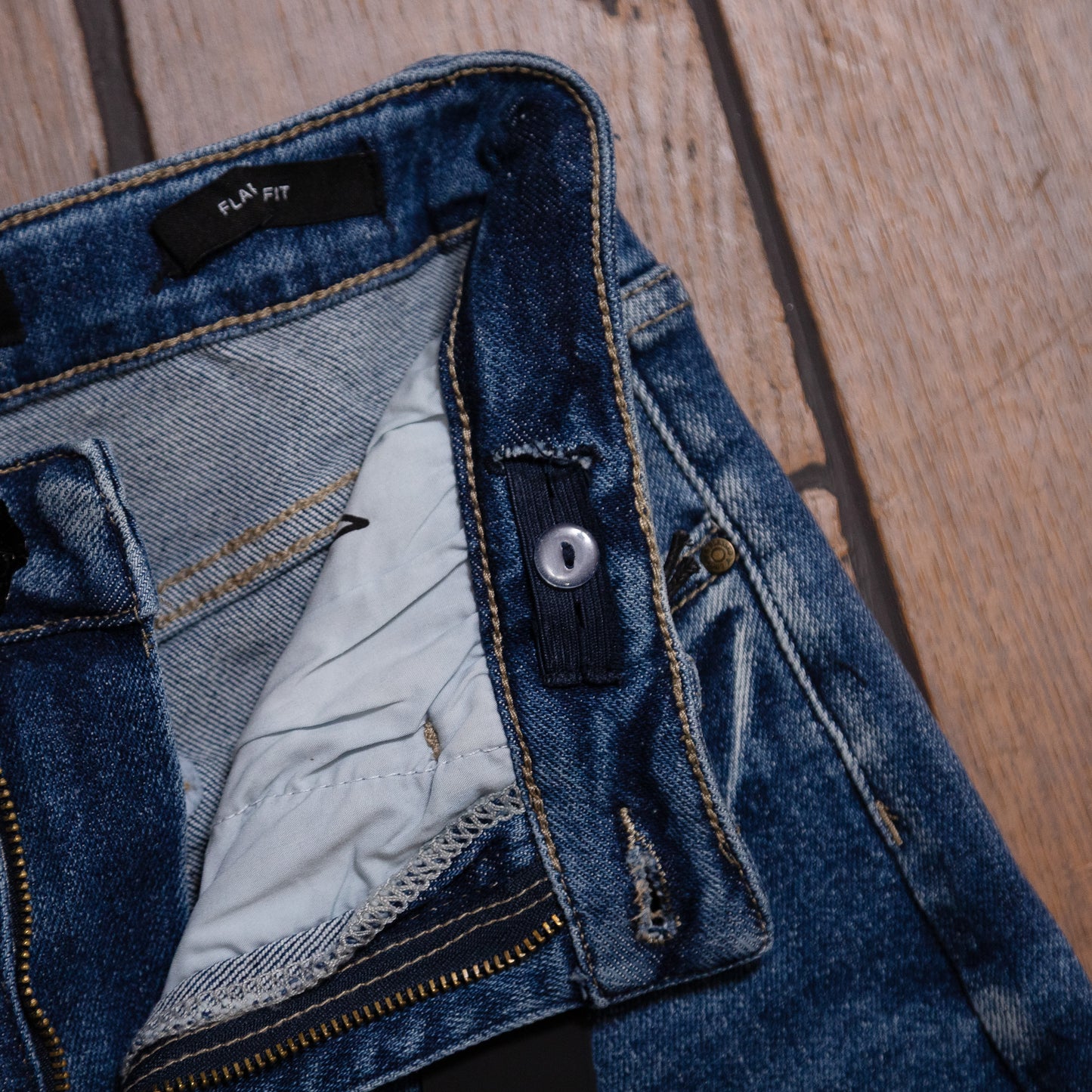 Lucky & Blessed Trouser Jeans – Dark Wash, High Rise, 33.5” Inseam JE270