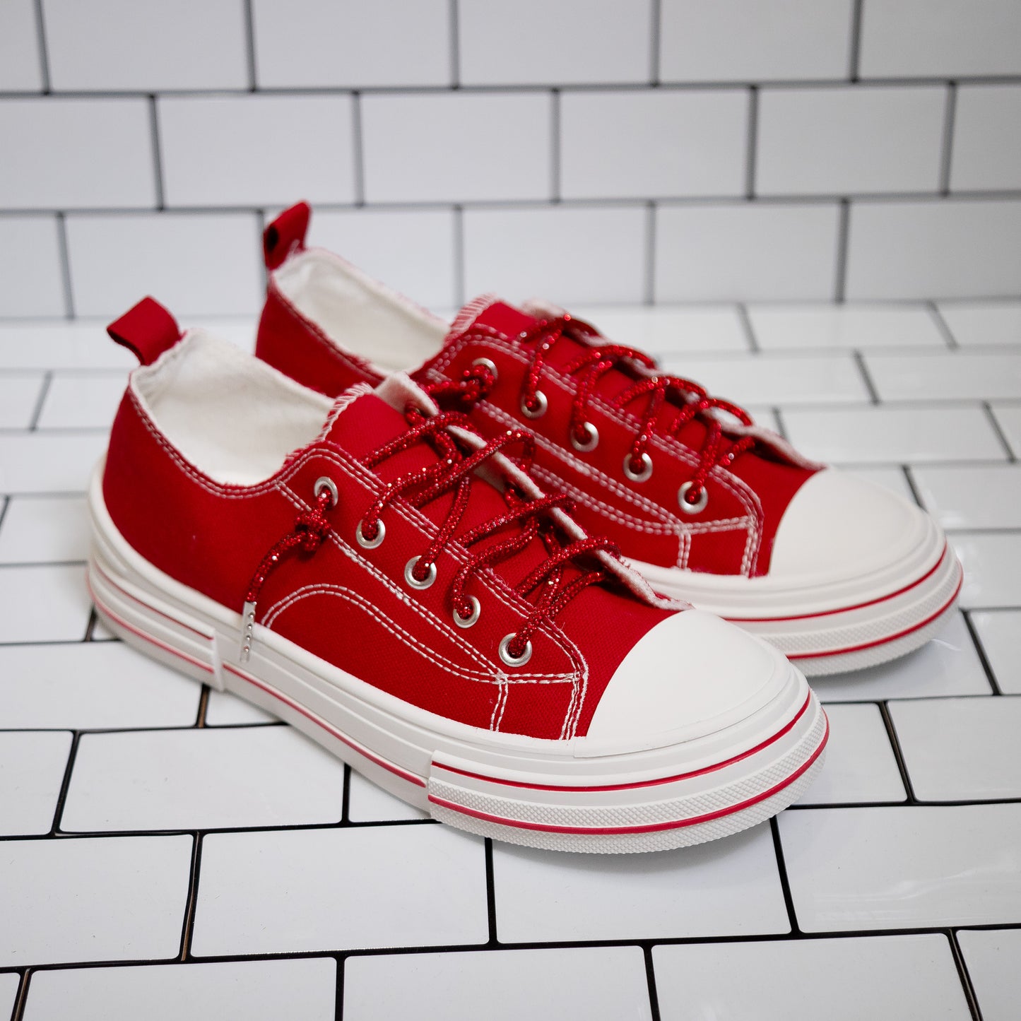Very G Glitter Laced Slip-On Sneakers – Sparkly Everyday Comfort