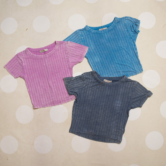 Washed Short Sleeve Cropped Top – Zenana