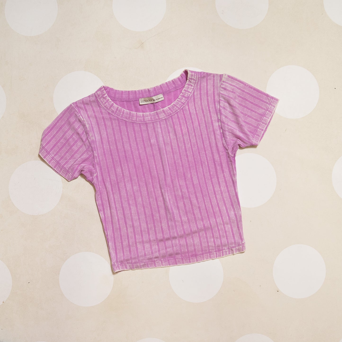 Washed Short Sleeve Cropped Top – Zenana