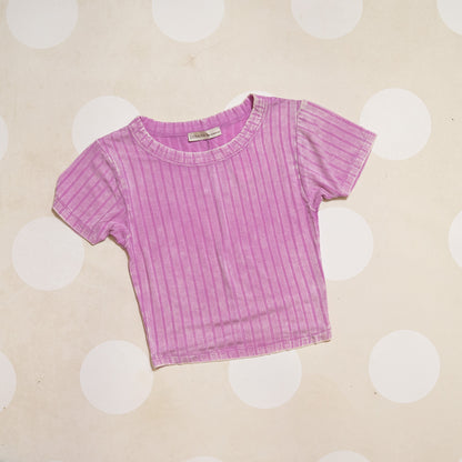 Washed Short Sleeve Cropped Top – Zenana