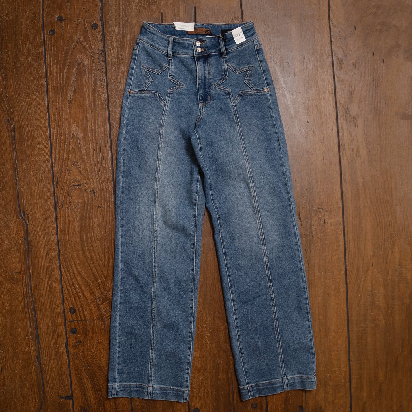 Judy Blue Star Front Seam Wide Leg Jeans – Effortless, Flattering & Full of Personality