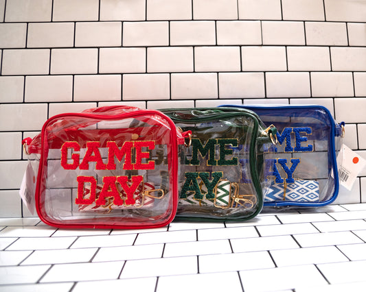 Game Day Transparent Crossbody – Stadium-Approved & Glitter-Trims ✨