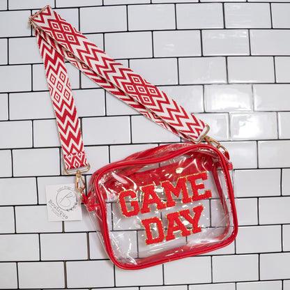 Game Day Transparent Crossbody – Stadium-Approved & Glitter-Trims ✨