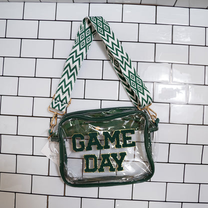 Game Day Transparent Crossbody – Stadium-Approved & Glitter-Trims ✨