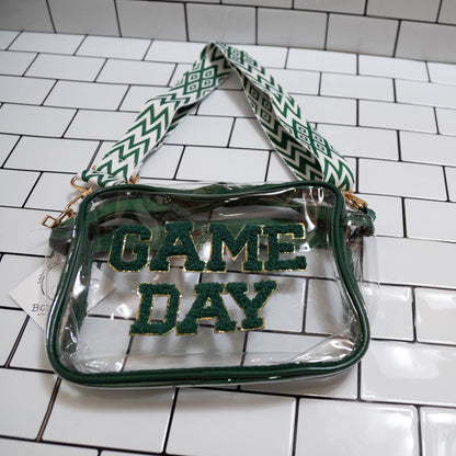 Game Day Transparent Crossbody – Stadium-Approved & Glitter-Trims ✨