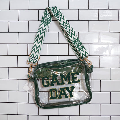 Game Day Transparent Crossbody – Stadium-Approved & Glitter-Trims ✨
