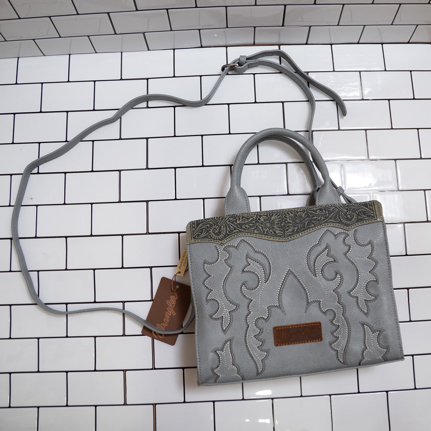 Wrangler Embroidered Trapezoid Tote Crossbody – Stylish Western Embroidery & Everyday Carry 🤠🌵