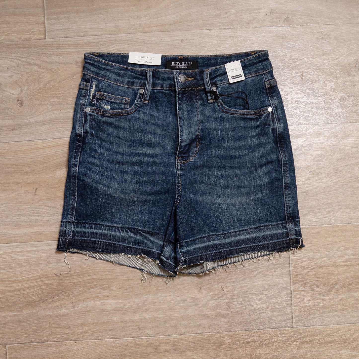 Judy Blue Tummy Control Destroy Jean Shorts – High-Waist, Distressed & Casual Chic 🌟