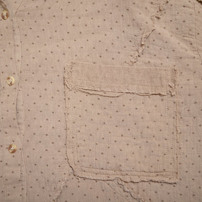 Easel Printed Cotton Gauze Button Down Shirt