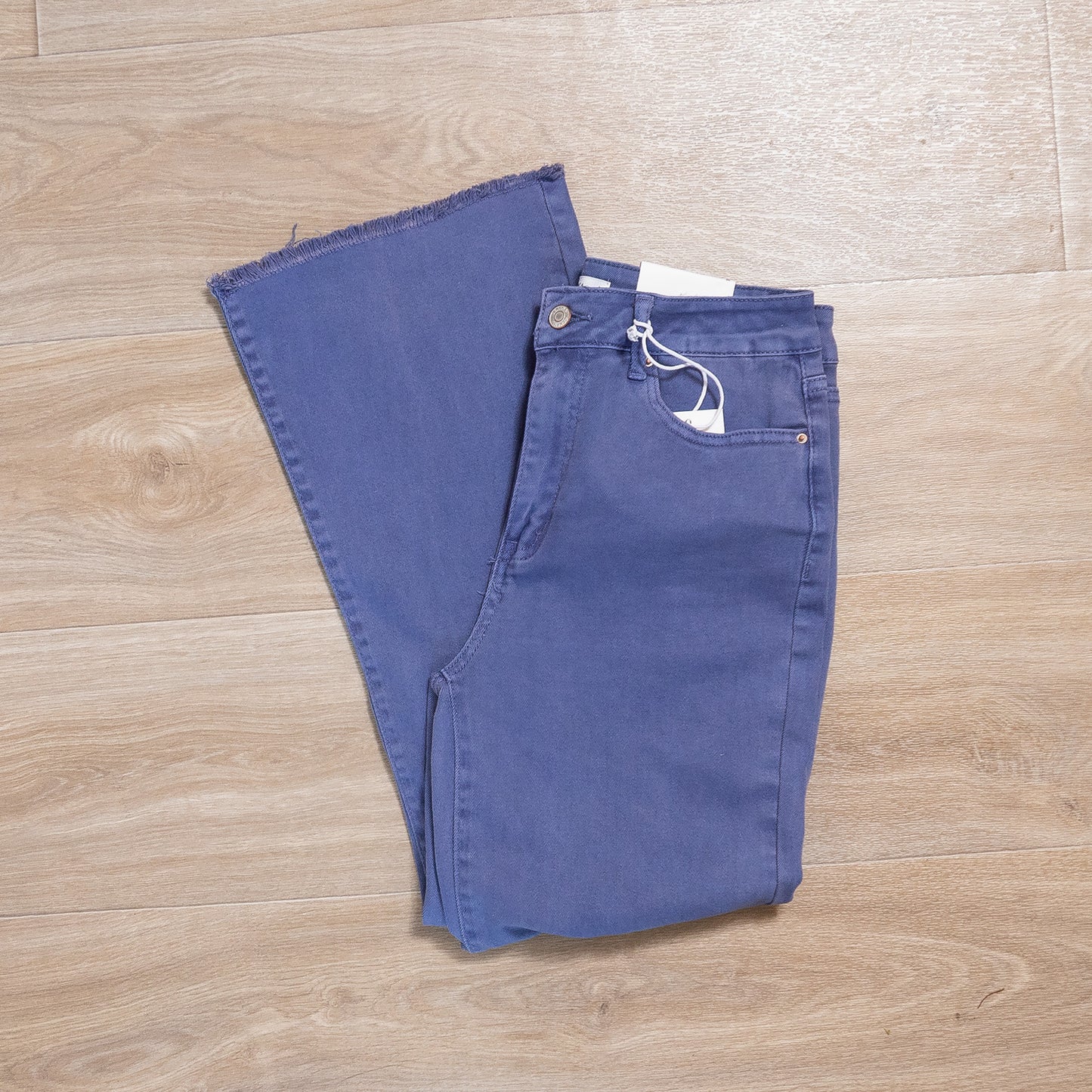 Acid Washed High Waist Bootcut Pants – Zenana Frayed Hem