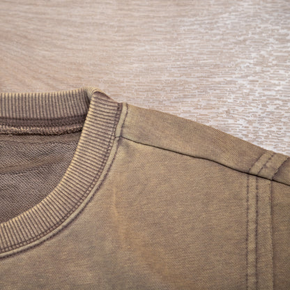 Heart Patch Washed Terry Pullover – Easel Oversized Cozy Sweatshirt