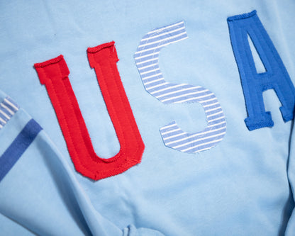 USA Patch Front Soft Washed Pullover – Easel Cozy Oversized Sweatshirt