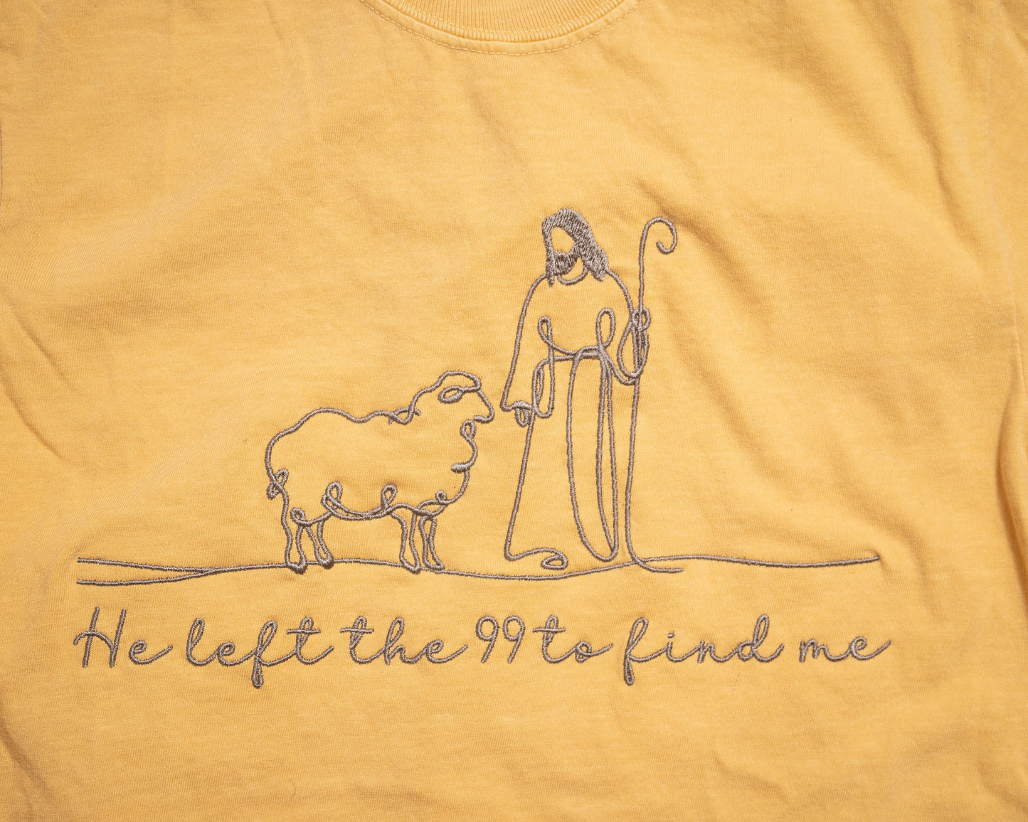 He Left the 99 to Find Me Embroidered T-Shirt – Comfort Colors Tee