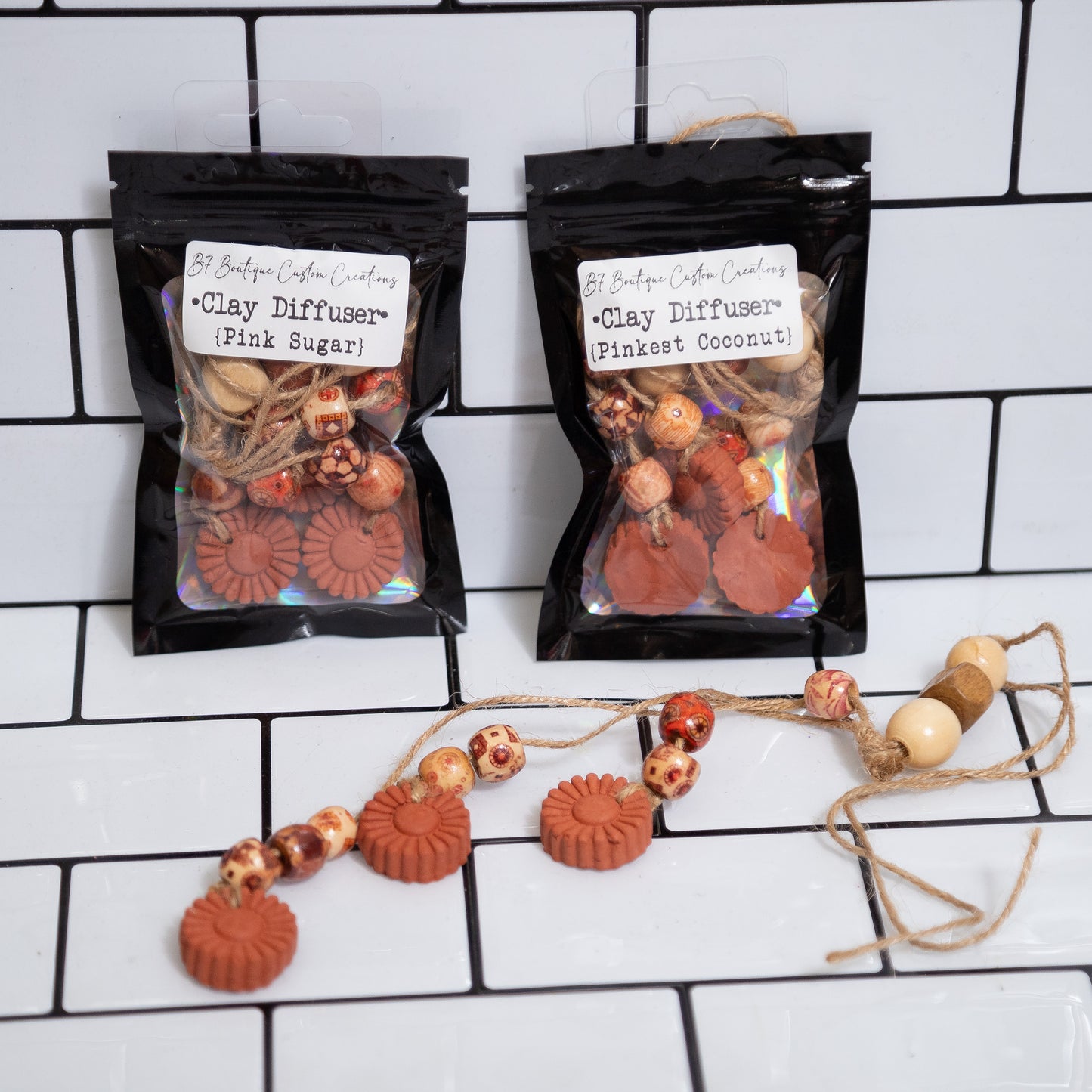 Handmade Clay Diffuser by B7 Boutique Custom Creations – Hanging or Mesh Bag Style